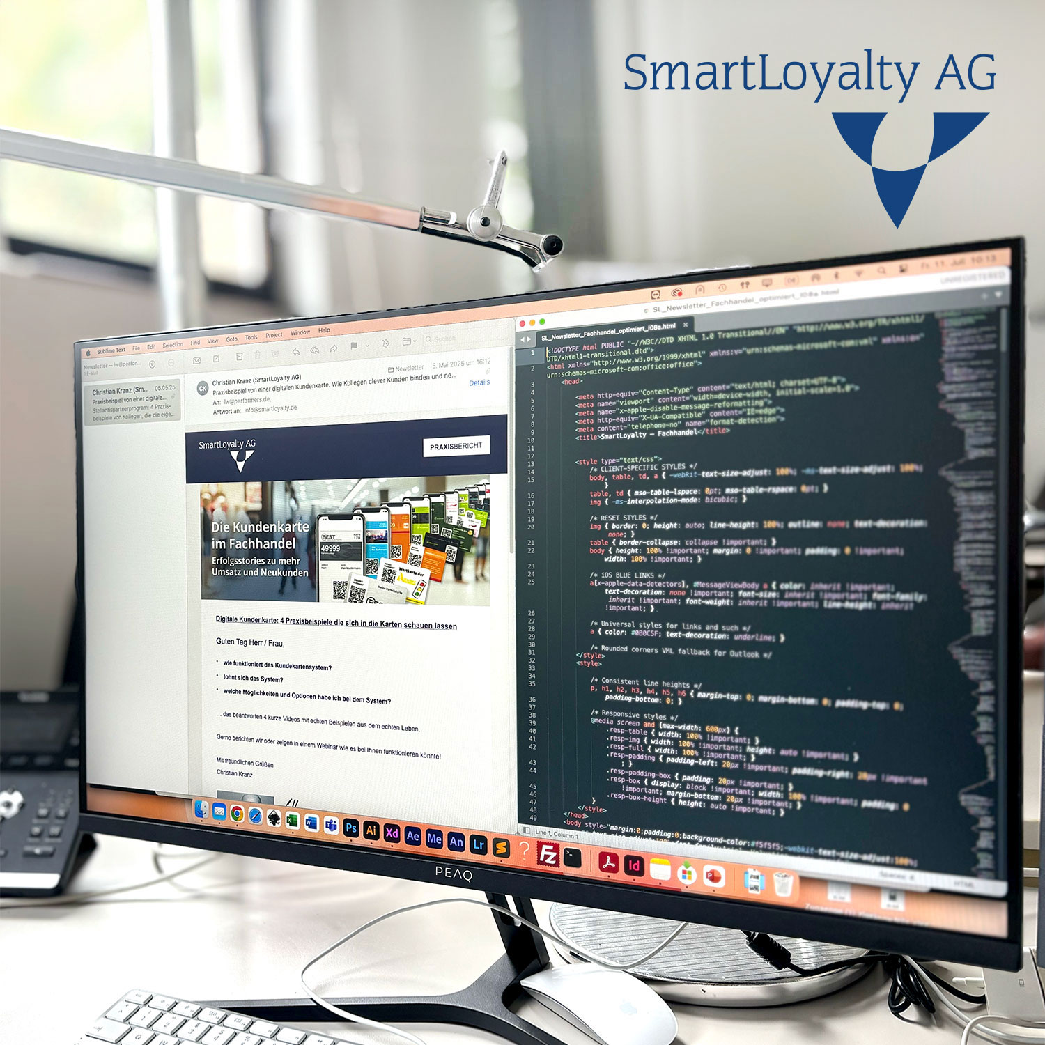 Bildschirm Newsletter Programmierung
